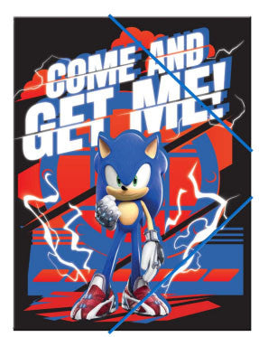 Sonic the Hedgehog Get Me Sonic the Hedgehog A/4 elastīgā mape