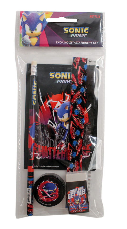 Sonic the Hedgehog Get Me Sonic the Hedgehog kancelejas piederumu komplekts, 5 gab.