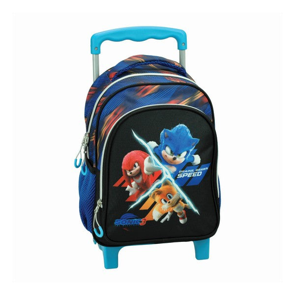 Sonic the Hedgehog Brawn riteņojoša bērnudārza mugursoma, soma 30 cm