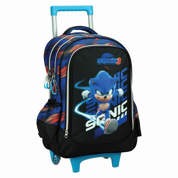Sonic the Hedgehog Brawn riteņsoma skolas somai, 46 cm