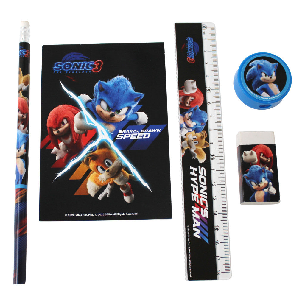 Sonic the Hedgehog Hype Man kancelejas piederumu komplekts, 5 gab.
