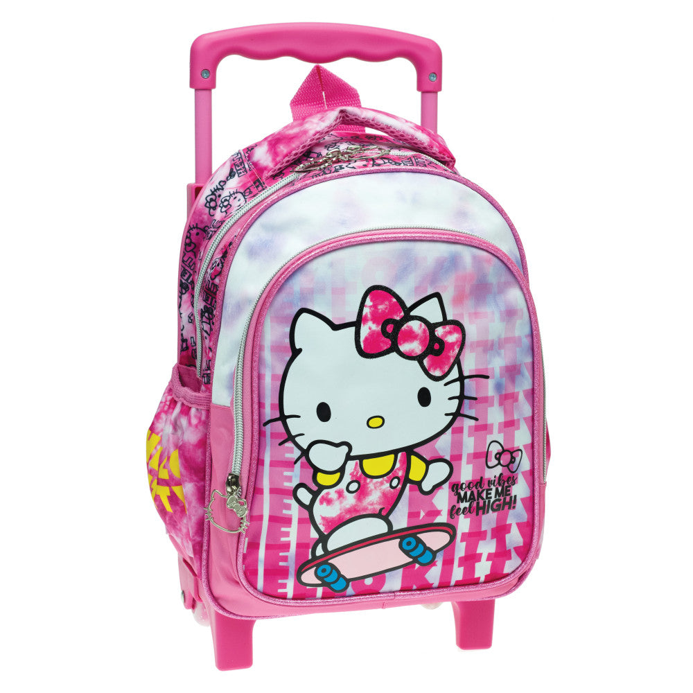 Hello Kitty Good Vibes riteņošanas mugursoma bērnudārzam, soma 30 cm