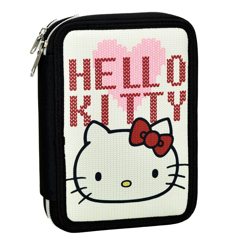 Hello Kitty sirds formas zīmuļu maciņš ar 2 slāņiem