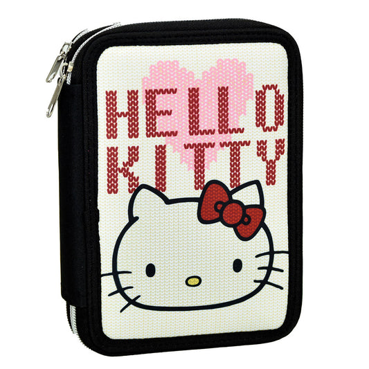 Hello Kitty sirds formas zīmuļu maciņš ar 2 slāņiem