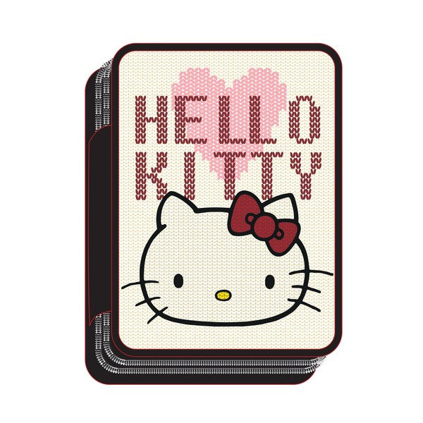 Hello Kitty sirds formas zīmuļu maciņš ar 2 slāņiem