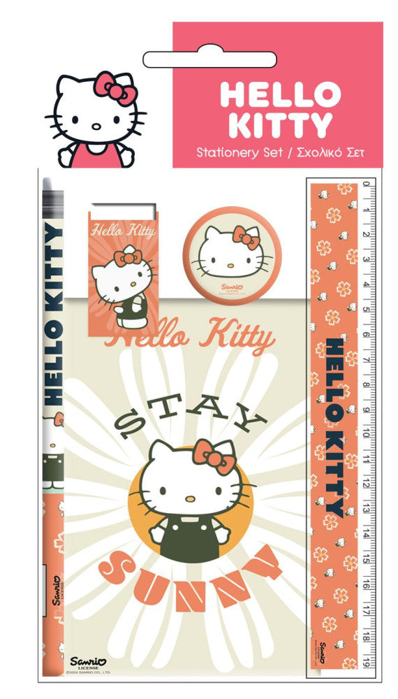 Hello Kitty Stay Sunny kancelejas piederumu komplekts, 5 gab.