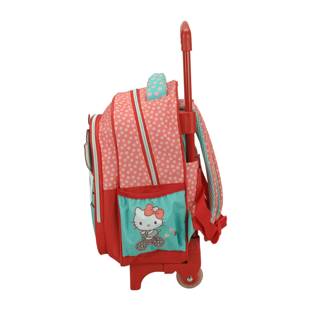 Hello Kitty bērnudārza mugursoma ar ritošo daļu, soma 30 cm
