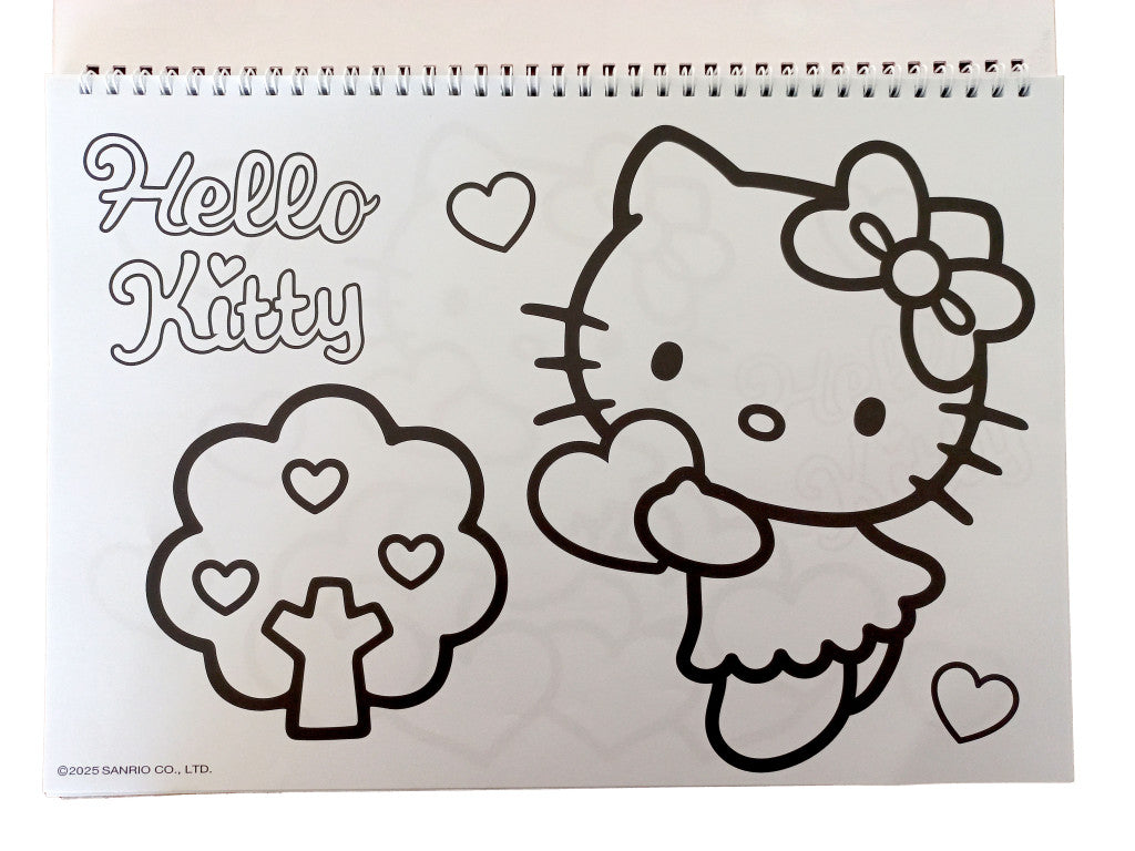 Hello Kitty Sweetheart A/4 spirālveida skicēšanas burtnīca ar 40 lapām un uzlīmēm