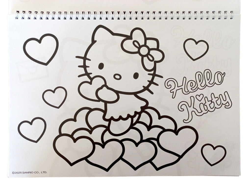 Hello Kitty Sweetheart A/4 spirālveida skicēšanas burtnīca ar 40 lapām un uzlīmēm