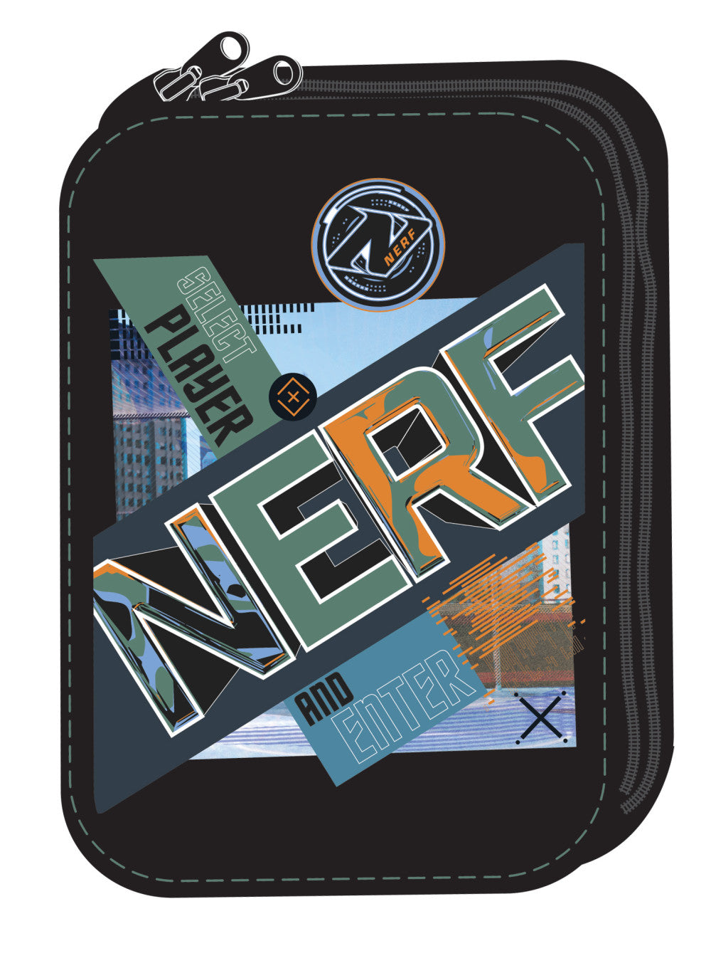 Nerf Player pildīts divslāņu zīmuļu maciņš