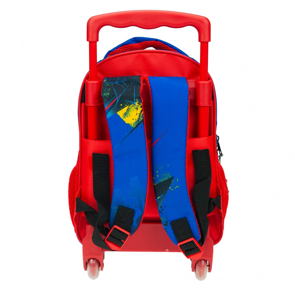 Zirnekļcilvēka zila riteņsoma pirmsskolas vecuma bērniem, soma 30 cm