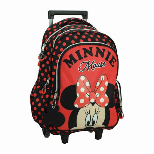 Disney Minnie sarkano punktu riteņsoma skolas soma, soma 46 cm