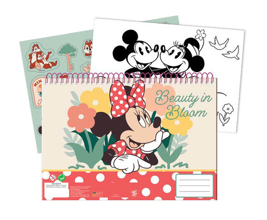 Disney Minnie Nomadic Spirit A/4 spirālveida skicēšanas burtnīca ar 40 lapām un uzlīmēm