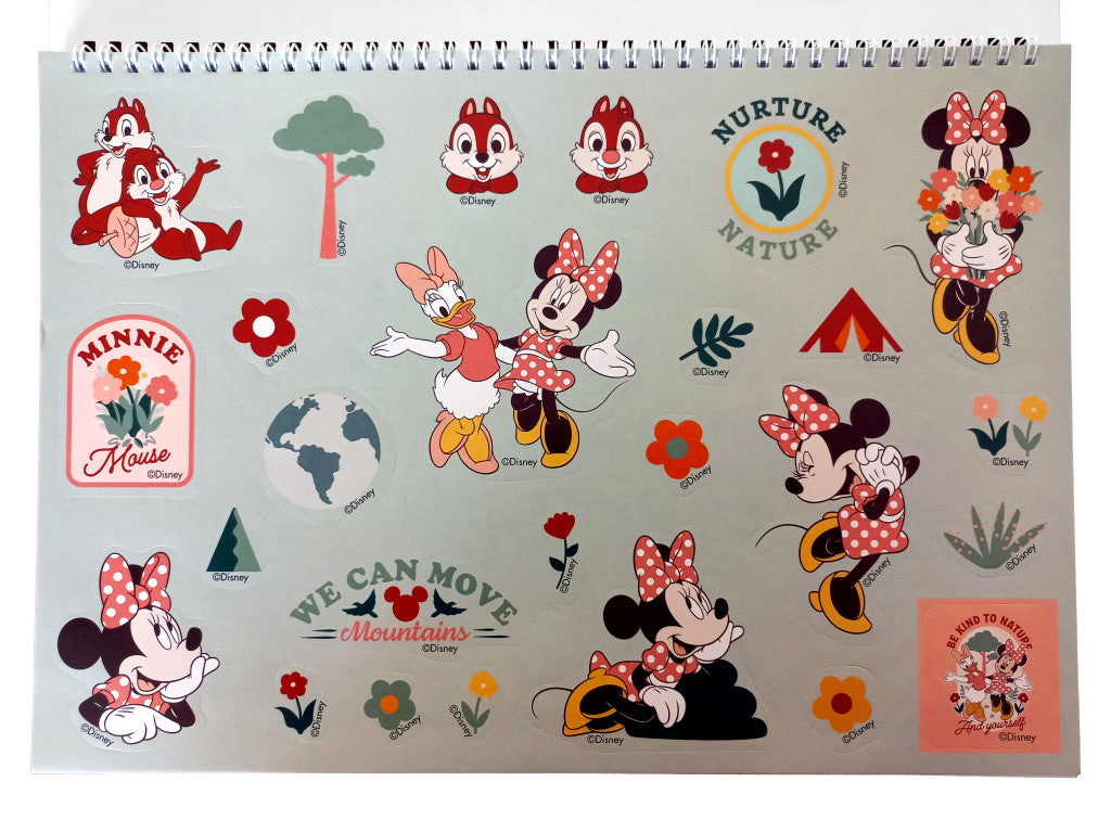 Disney Minnie Nomadic Spirit A/4 spirālveida skicēšanas burtnīca ar 40 lapām un uzlīmēm