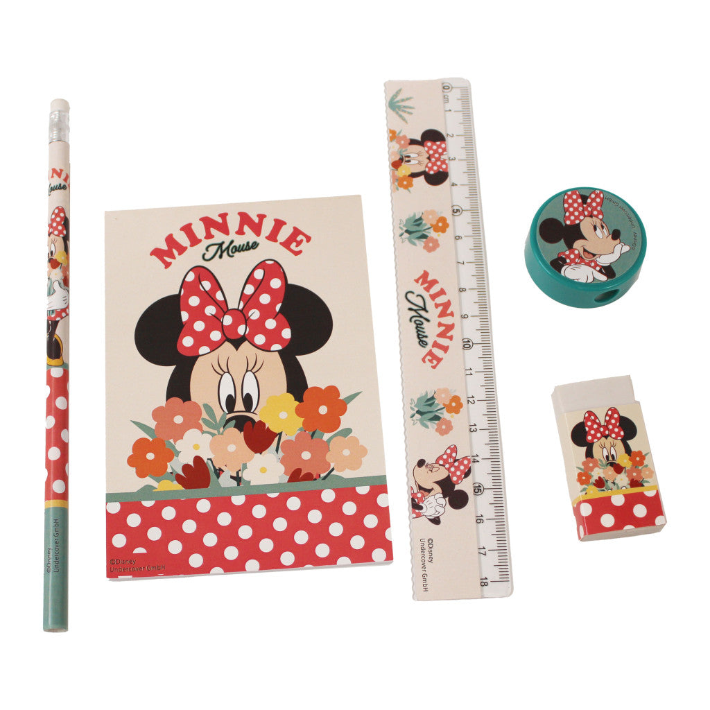 Disney Minnie ziedu rakstāmpiederumu komplekts, 5 daļas