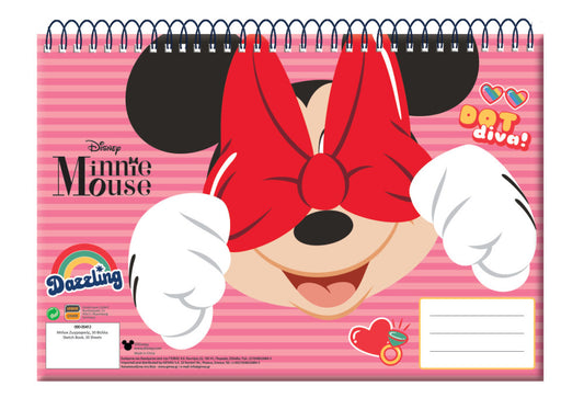 Disney Minnie Wink A/4 spirālveida skicēšanas bloks, 30 lappuses