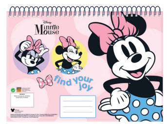 Disney Minnie Joy A/4 spirālveida skicēšanas burtnīca 30 lapas