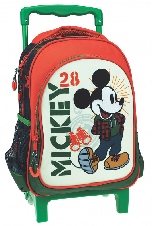 Disney Mickey Hike bērnudārza mugursoma ar ritošo daļu, soma 30 cm