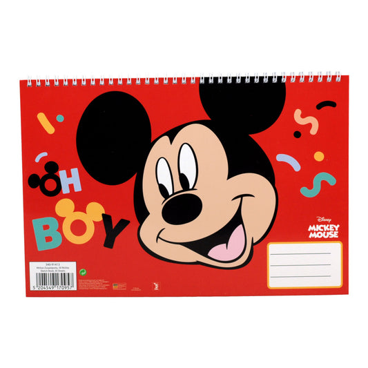 Disney Mickey Oh Boy A/4 spirālveida skicēšanas burtnīca, 30 lapas
