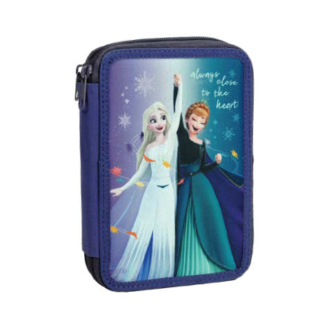 Disney Frozen idilliskais pildītais zīmuļu maciņš ar 2 līmeņiem