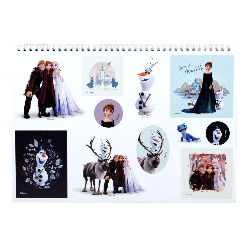 Disney Frozen Heart A/4 spirālveida skicēšanas burtnīca ar 40 lappusēm un uzlīmēm