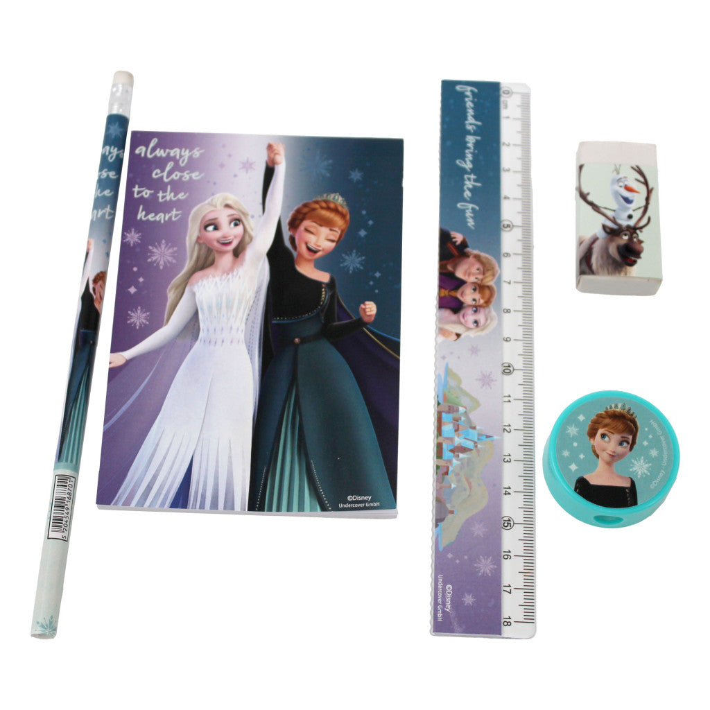Disney Frozen idilliskais kancelejas piederumu komplekts, 5 daļas