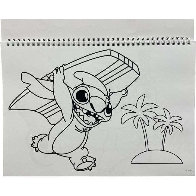 Disney Lilo un Stitch Chillin' A/4 spirālveida skicēšanas burtnīca, 40 lapas ar uzlīmēm
