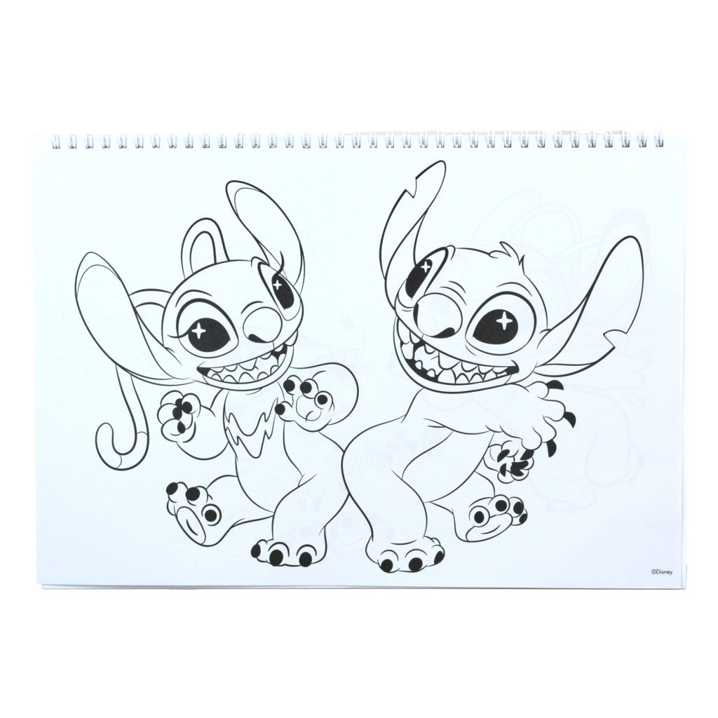 Disney Lilo un Stitch Blast A/4 spirālveida skicēšanas burtnīca ar uzlīmēm, 40 lappuses