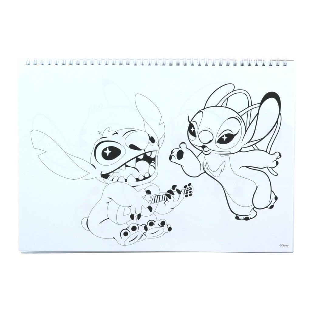 Disney Lilo un Stitch Blast A/4 spirālveida skicēšanas burtnīca ar uzlīmēm, 40 lappuses