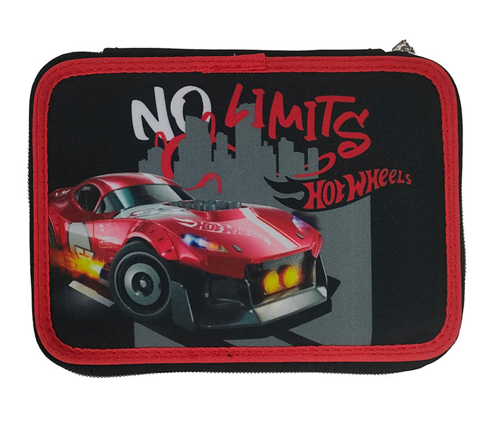 Hot Wheels No limits pildīts zīmuļu maciņš, 2 līmeņi
