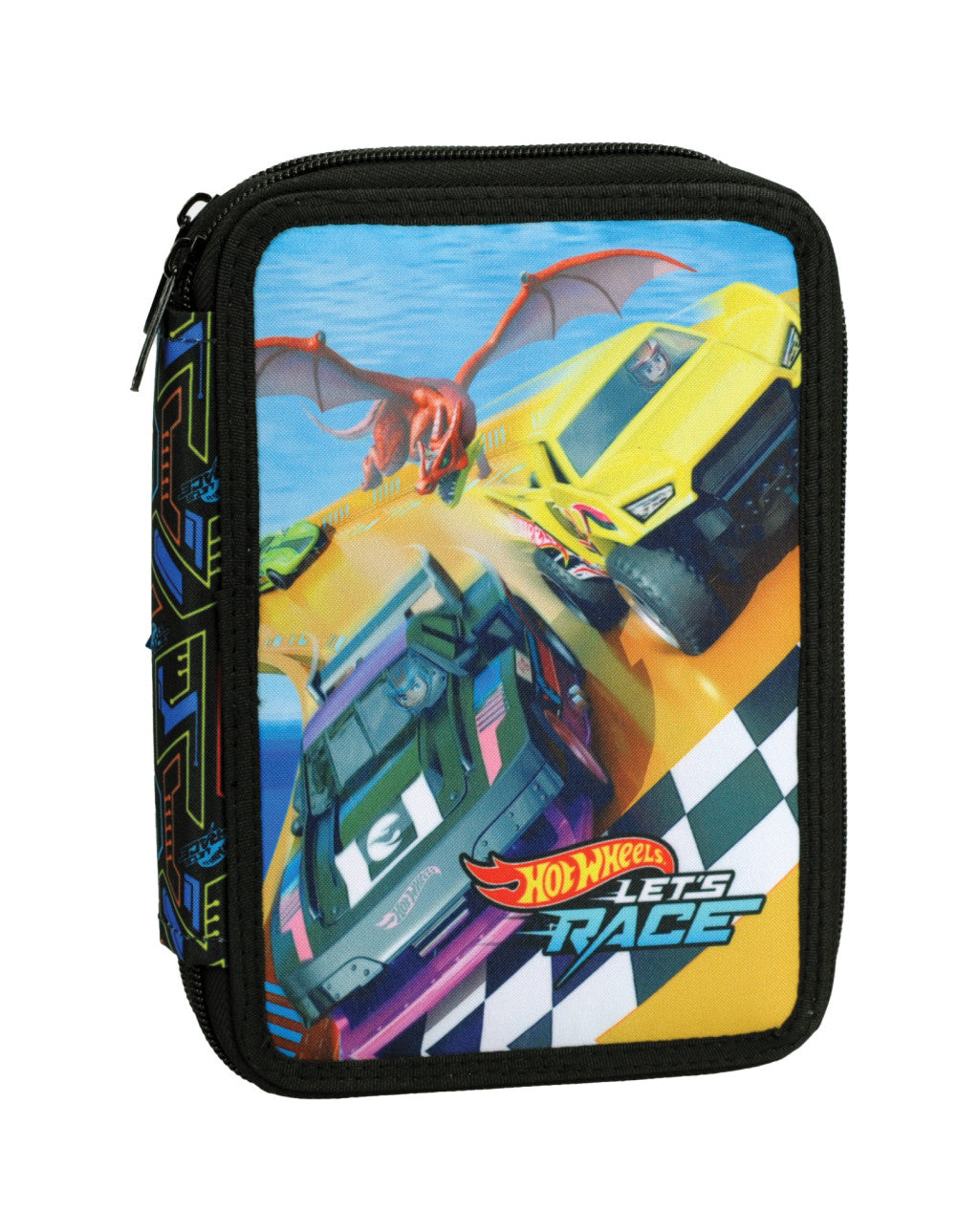 Piepildīts divu klāju zīmuļu maciņš Hot Wheels Activate