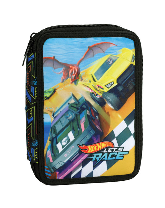 Piepildīts divu klāju zīmuļu maciņš Hot Wheels Activate