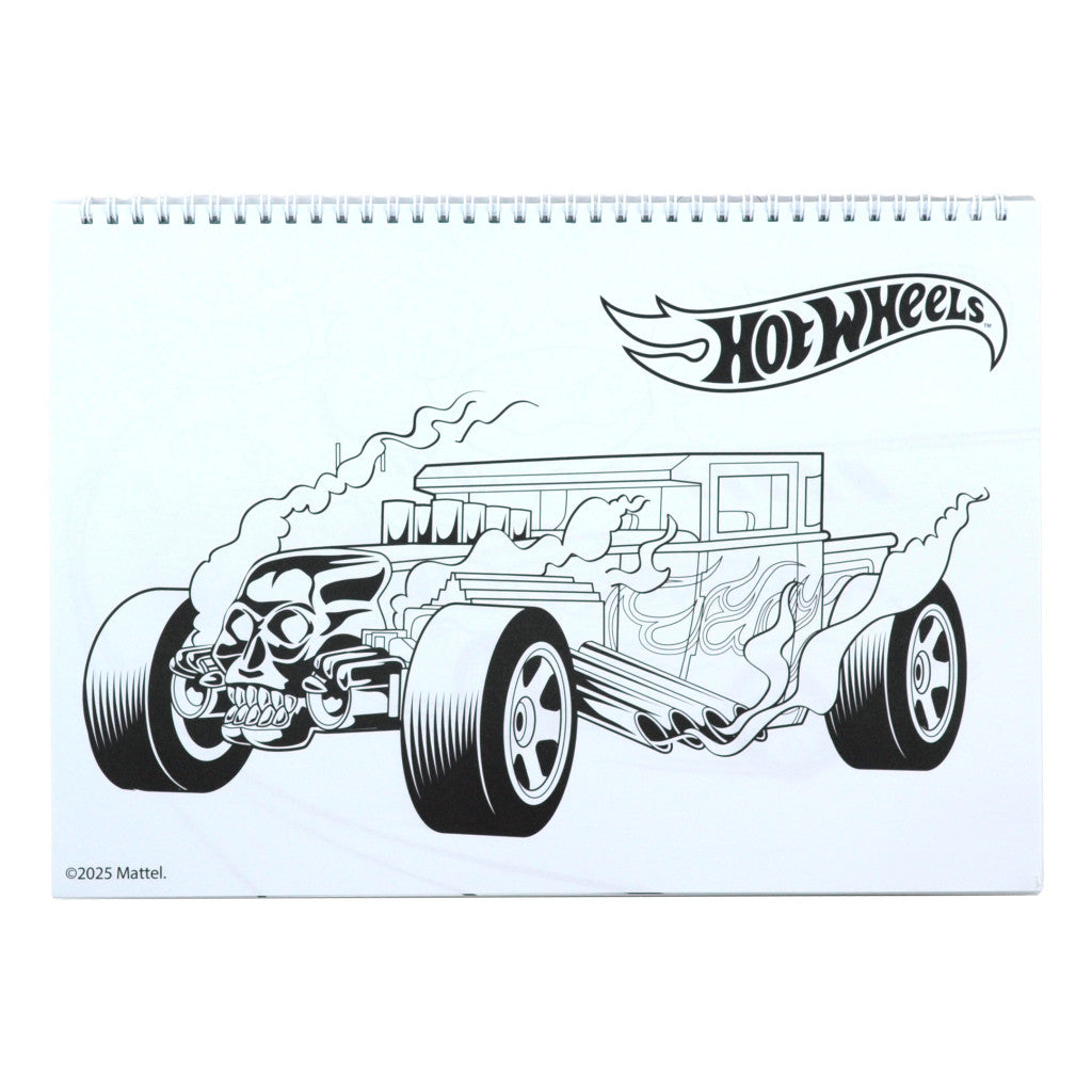 Hot Wheels Challenge A/4 spirālveida skicēšanas burtnīca ar 40 lapām un uzlīmēm