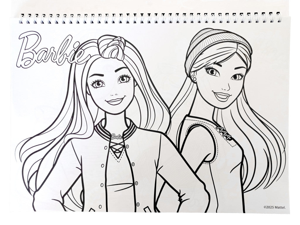 Barbie Paints A/4 spirālveida skicēšanas burtnīca ar 40 lappusēm un uzlīmēm