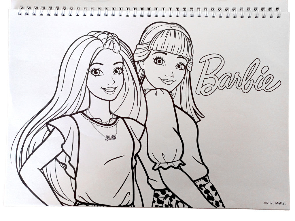 Barbie Paints A/4 spirālveida skicēšanas burtnīca ar 40 lappusēm un uzlīmēm