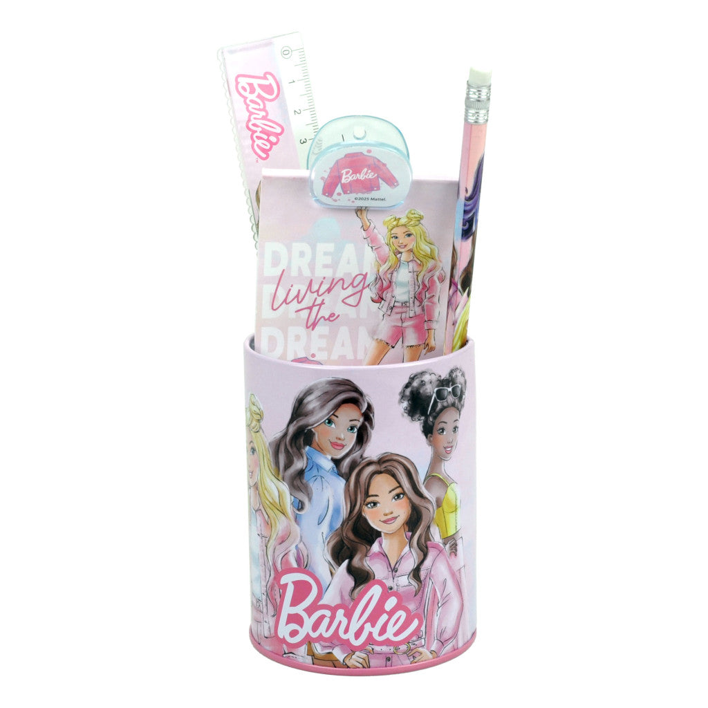 Barbie krāsu kancelejas piederumu komplekts 7 gab.
