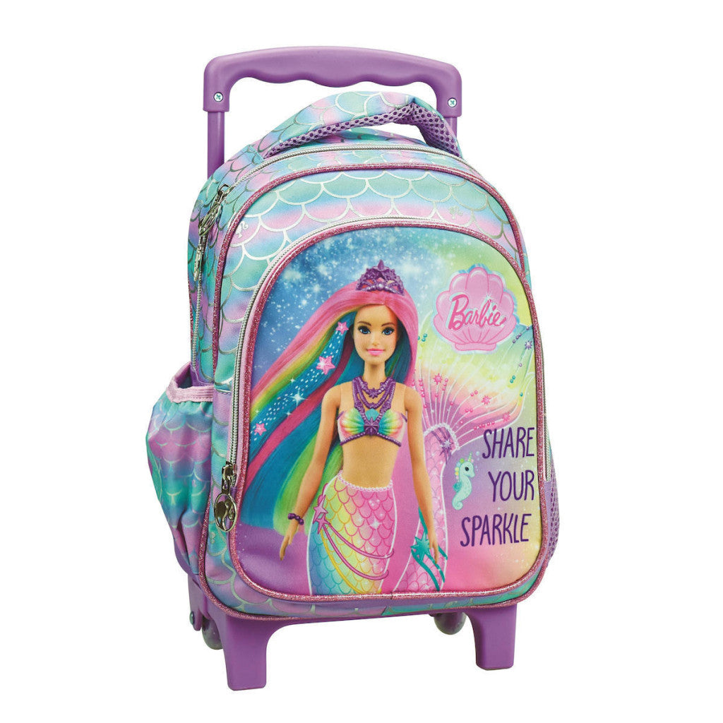 Barbie Sparkle bērnudārza mugursoma ar ritošo daļu, soma 30 cm