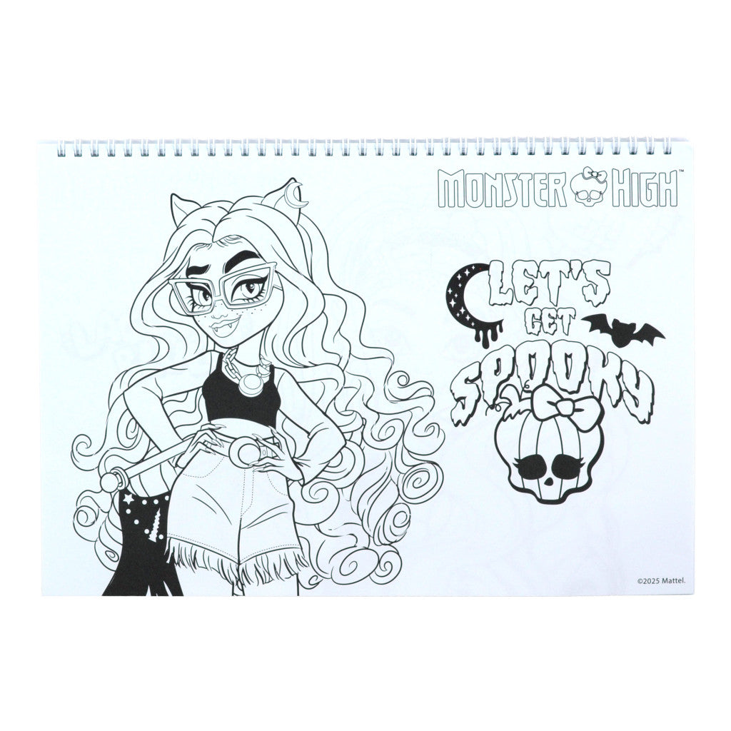 Monster High Crew A/4 spirālveida skicēšanas burtnīca ar 40 lapām un uzlīmēm