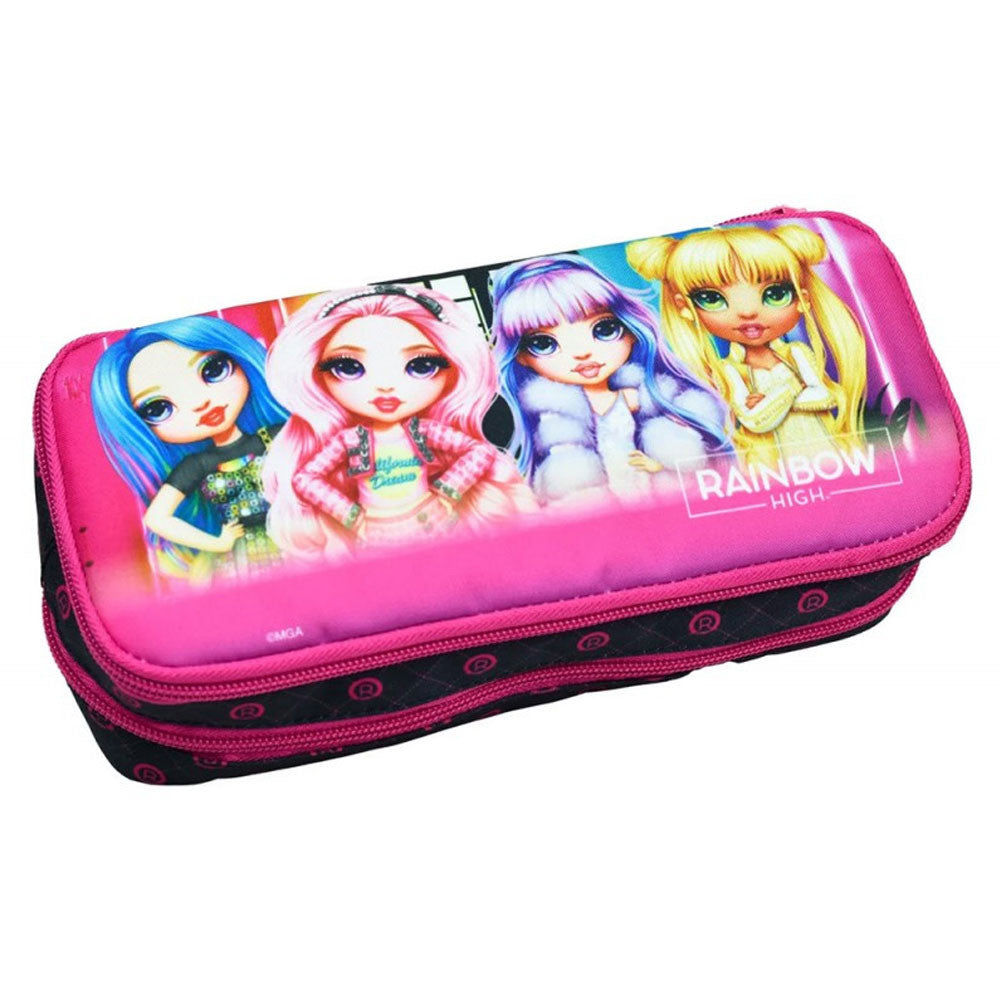 Rainbow High Besties zīmuļu maciņš ar 2 nodalījumiem, 26 cm