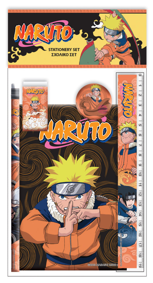 Naruto Fire kancelejas piederumu komplekts, 5 gab.