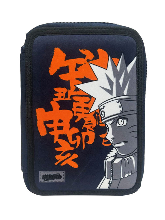Naruto burtu zīmuļu maciņš ar 2 līmeņiem