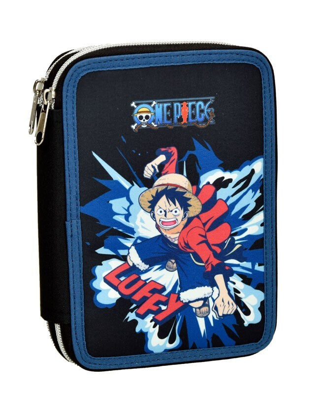 One Piece Luffy pildīts divu līmeņu zīmuļu maciņš