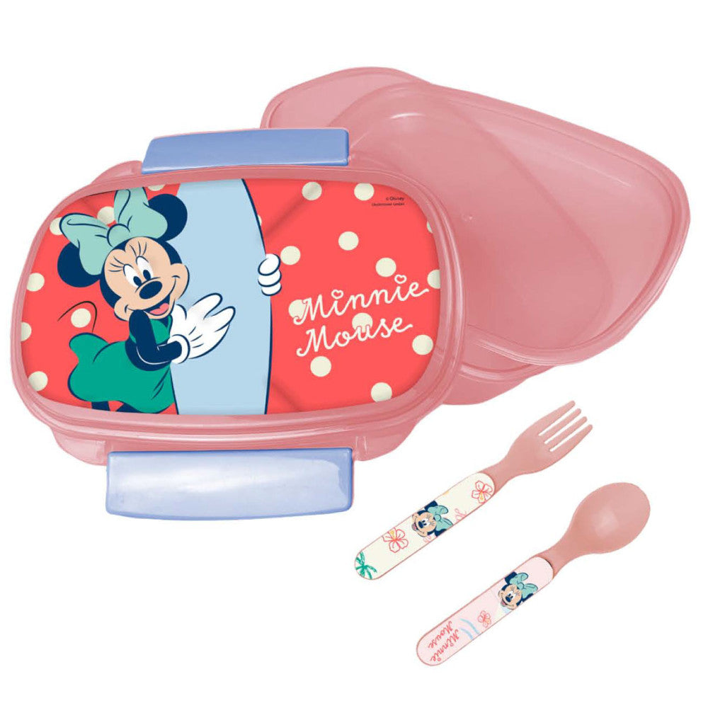 Disney Minnie vasaras sviestmaižu kaste + galda piederumu komplekts