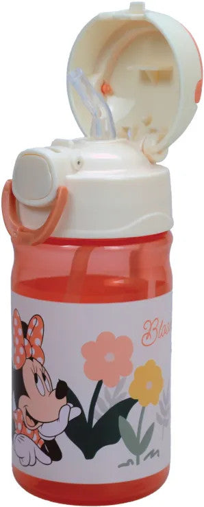 Disney Minnie ziedu plastmasas pudele ar āķi 350 ml