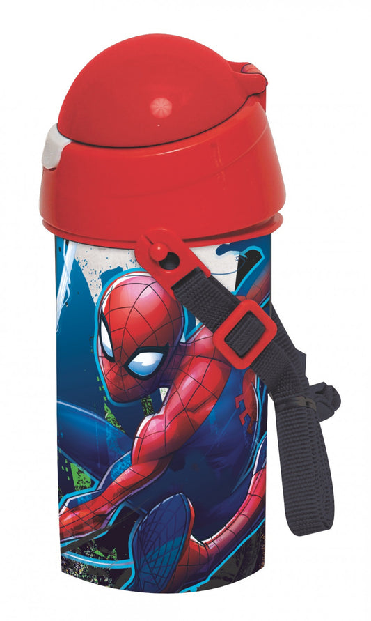 Zirnekļcilvēka tumšā ūdens pudele, sporta pudele 500 ml
