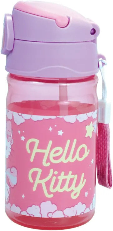 Hello Kitty vienradža plastmasas pudele ar āķi 350 ml