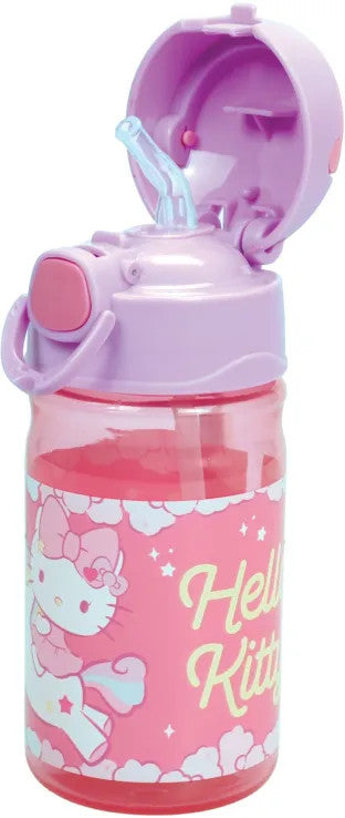 Hello Kitty vienradža plastmasas pudele ar āķi 350 ml