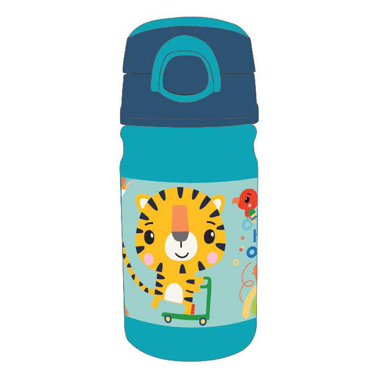 Fisher-Price Animals Tyger plastmasas ūdens pudele ar āķi 350 ml