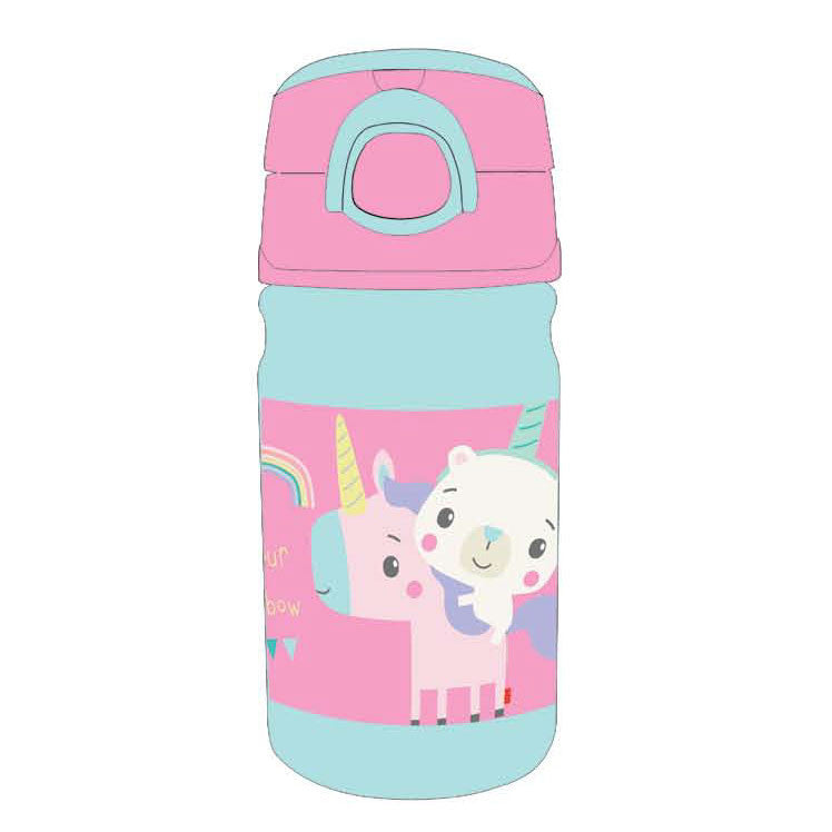 Fisher-Price Animals Vienradža plastmasas pudele ar āķi 350 ml