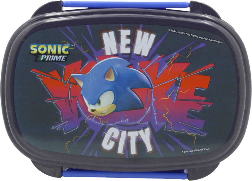Sonic the Hedgehog Dabū mani Sonic the Hedgehog sviestmaižu kaste + galda piederumu komplekts